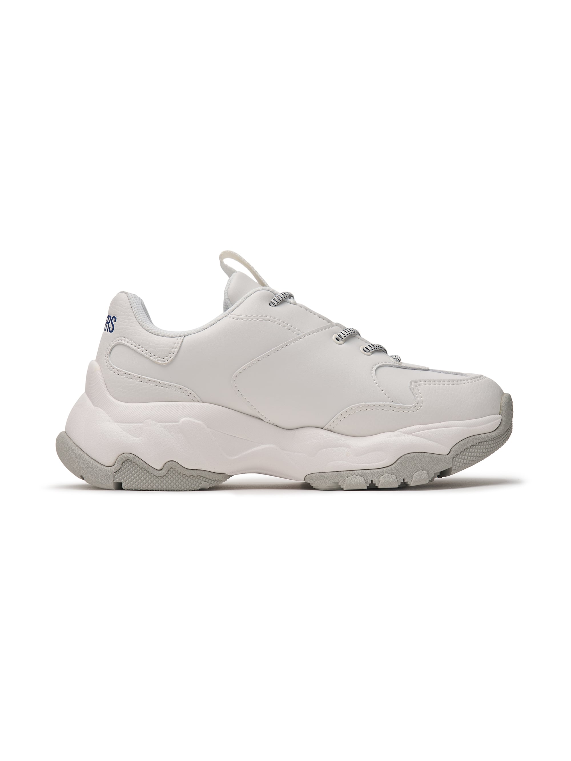 MLB Big Ball Chunky A LA Dodgers WHITE, chaussure chunky blanche MLB, vue studio sur fond clair