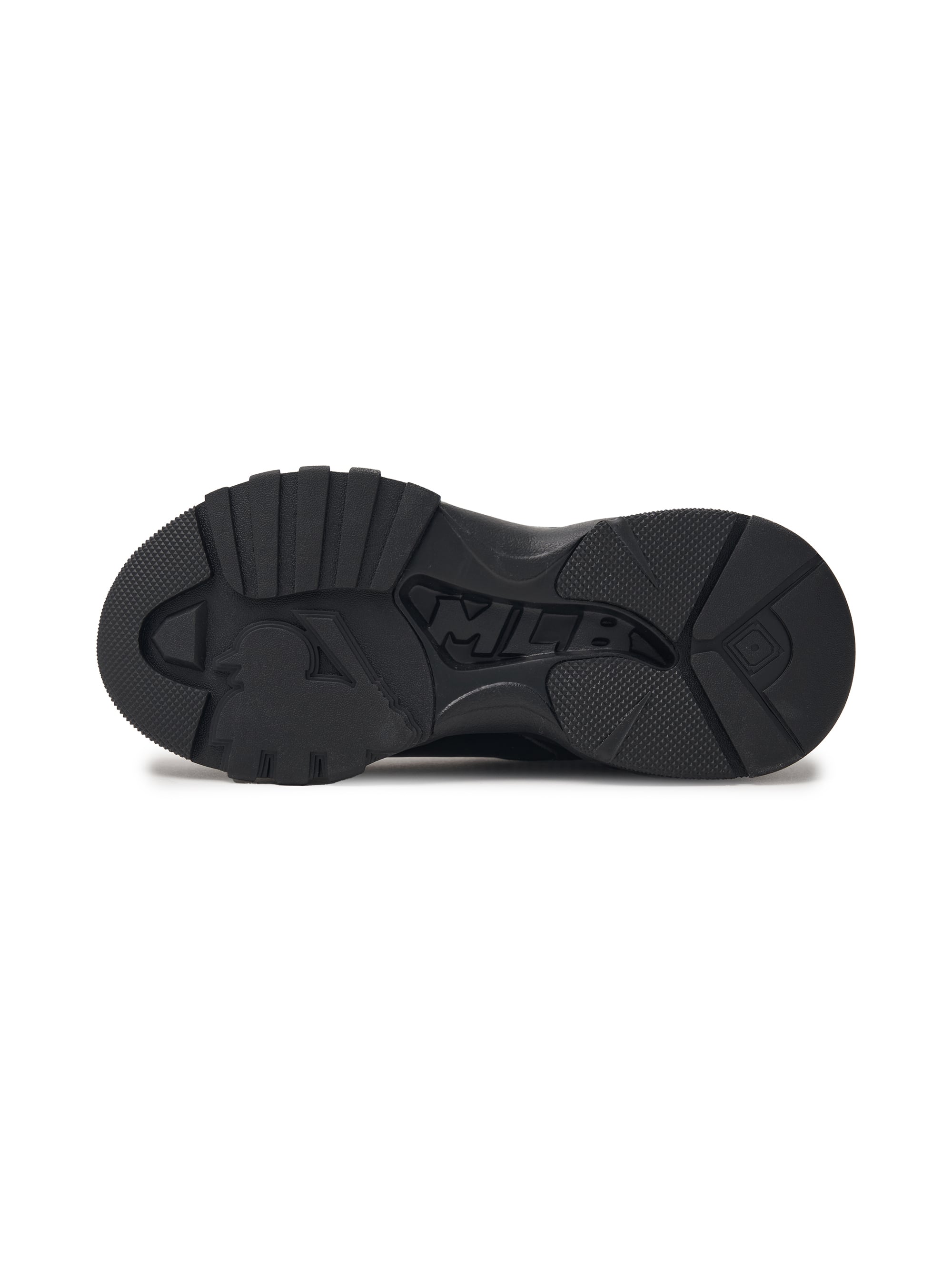 MLB Big Ball Chunky A New York Yankees BLACK, vue semelle chaussures chunky noires, logo Yankees sur fond clair