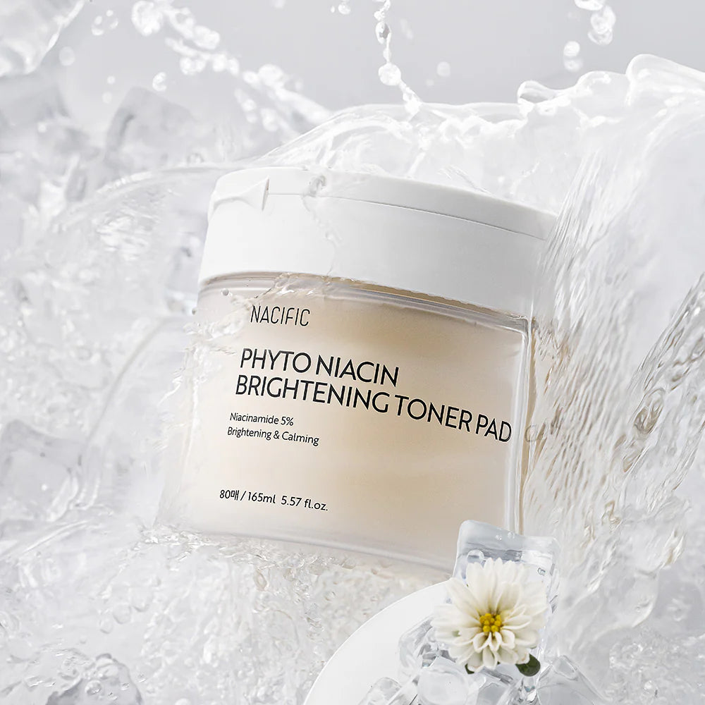 NACIFIC Phyto Niacin Brightening Toner Pads 80 Sheets/165ML, marque NACIFIC, toners pads blancs sur fond eau