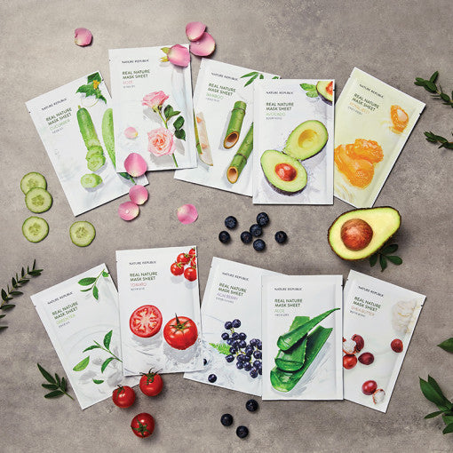 NATURE REPUBLIC Real Nature Mask Sheet disponible sur Ma petite Coree, ton Eshop 100% K-beauty en direct de Seoul