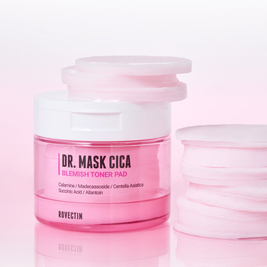ROVECTIN Dr.Mask Cica Blemish Toner Pads 60 Sheets