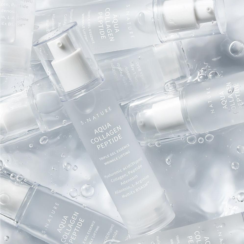 S.NATURE Aqua Collagen Peptide Triple Gel Essence 50ml disponible sur Ma petite Coree, ton Eshop 100% K-beauty en direct de Seoul