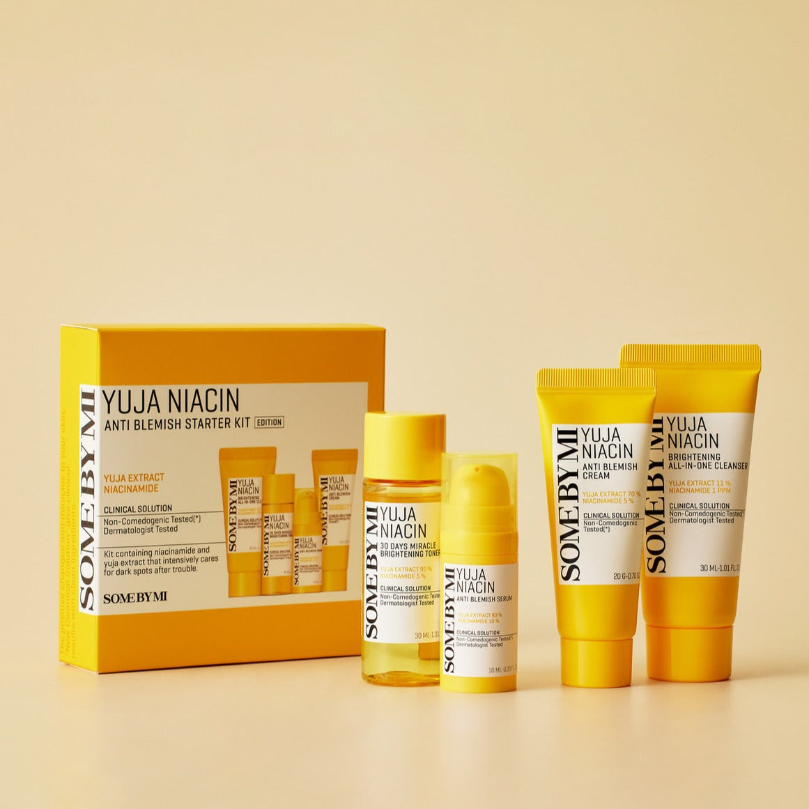 SOME BY MI Yuja Niacin Anti Blemish Starter Kit (Cleanser+Toner+Serum+Cream) disponible sur Ma petite Coree, ton Eshop 100% K-beauty en direct de Seoul