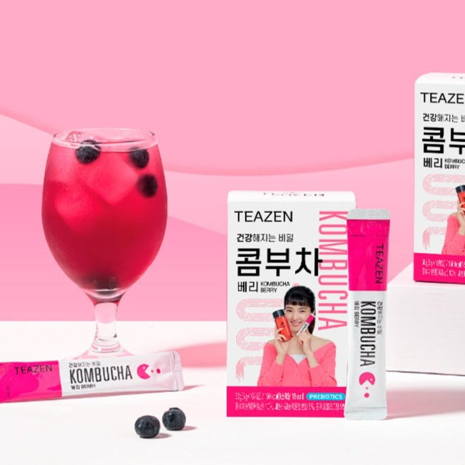 TEAZEN Kombucha Berry 10 Sticks disponible sur Ma petite Coree, ton Eshop 100% K-beauty en direct de Seoul