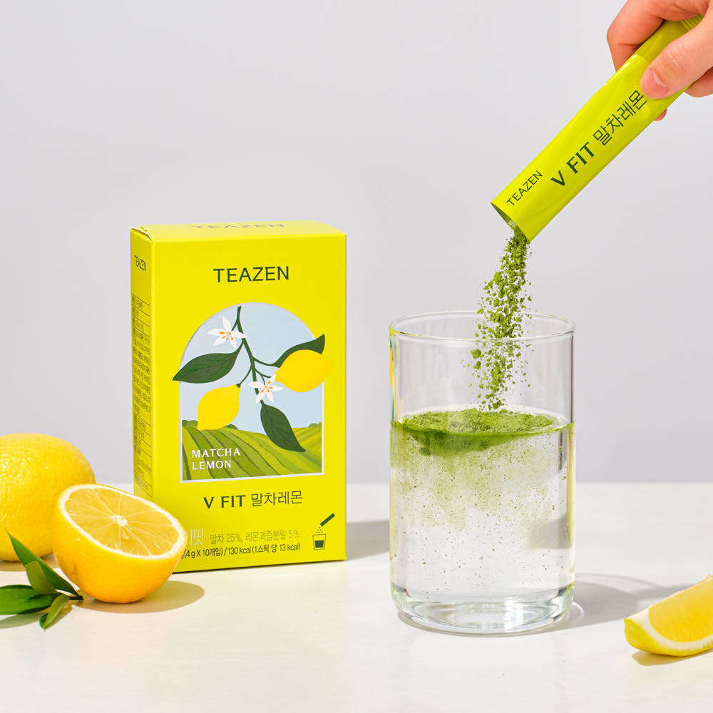 TEAZEN V-Fit Matcha Lemon 10 Sticks