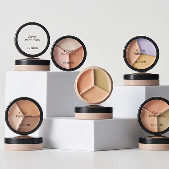 THE SAEM Cover Perfection Triple Pot Concealer disponible sur Ma petite Coree, ton Eshop 100% K-beauty en direct de Seoul