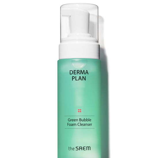 THE SAEM Derma Plan Green Bubble Foam Cleanser 150ml disponible sur Ma petite Coree, ton Eshop 100% K-beauty en direct de Seoul