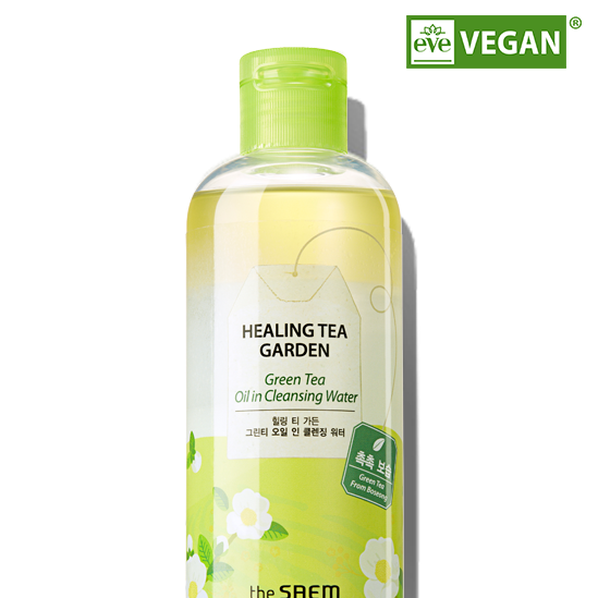 THE SAEM Healing Tea Garden Green Tea Oil In Cleansing Water 300ml disponible sur Ma petite Coree, ton Eshop 100% K-beauty en direct de Seoul