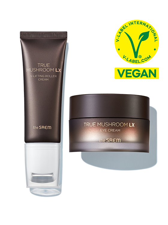 THE SAEM True Mushroom LX Eye Cream Special Set (Eye Cream+Roller Cream) disponible sur Ma petite Coree, ton Eshop 100% K-beauty en direct de Seoul