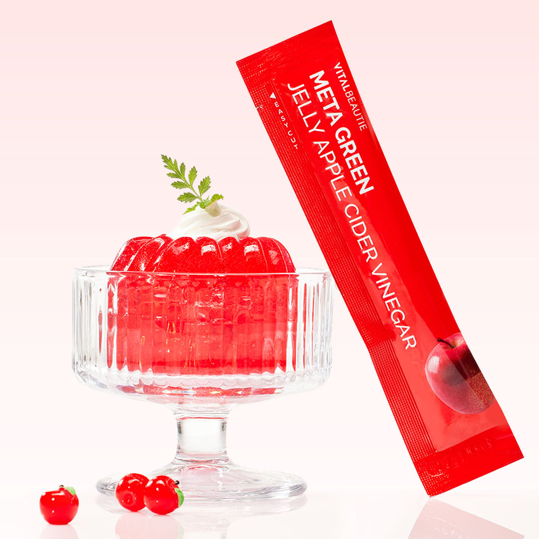 VITAL BEAUTIE Meta Green Jelly Apple Wasabi 10-Pack + Calorie Cut Jelly 2-Pack
