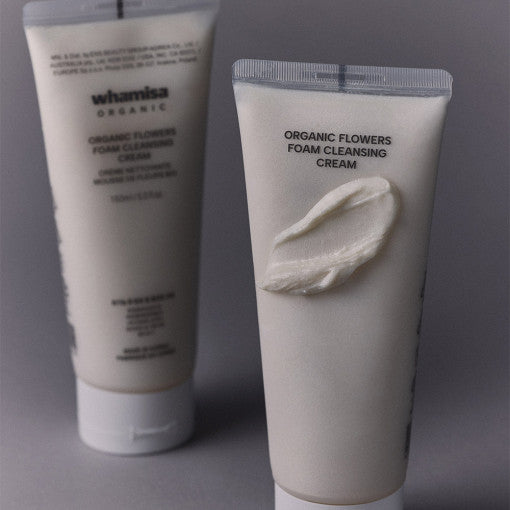 WHAMISA Organic Flowers Foam Cleansing Cream 150ml disponible sur Ma petite Coree, ton Eshop 100% K-beauty en direct de Seoul