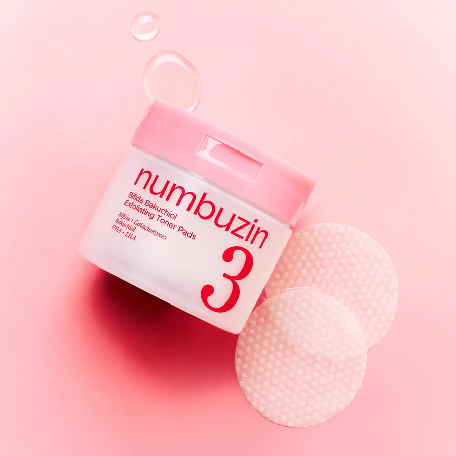 NUMBUZIN No.3 Bifida Bakuchiol Exfoliating Toner Pads