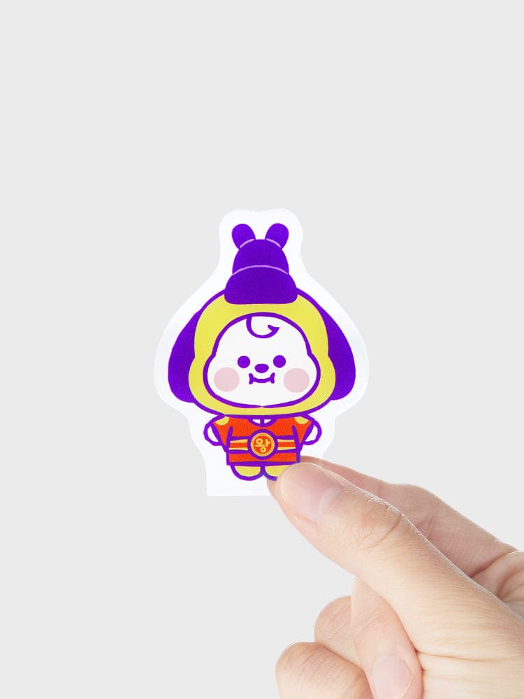 BT21 CHIMMY BABY MINI ACRYLIC STAND K-EDITION ver.2 LINE FRIENDS : mini support acrylique CHIMMY tenu à la main, fond clair
