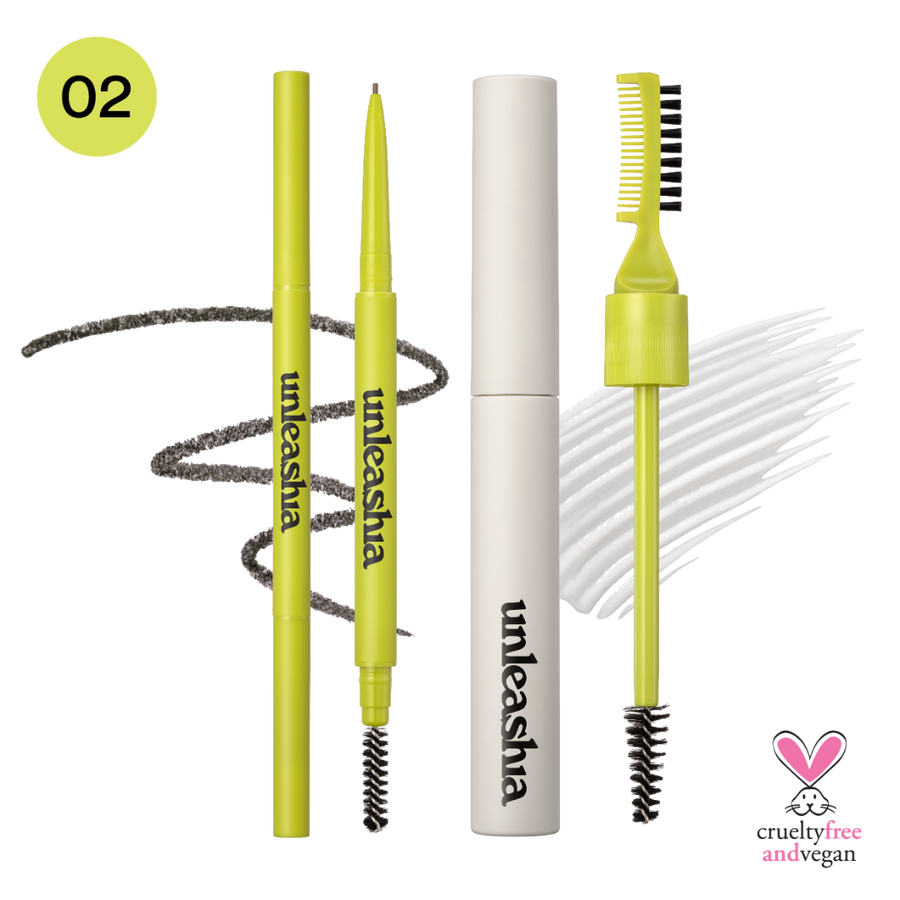 UNLEASHIA Shaper Duo Crayon Sourcils Défini + Fixateur Pomade
