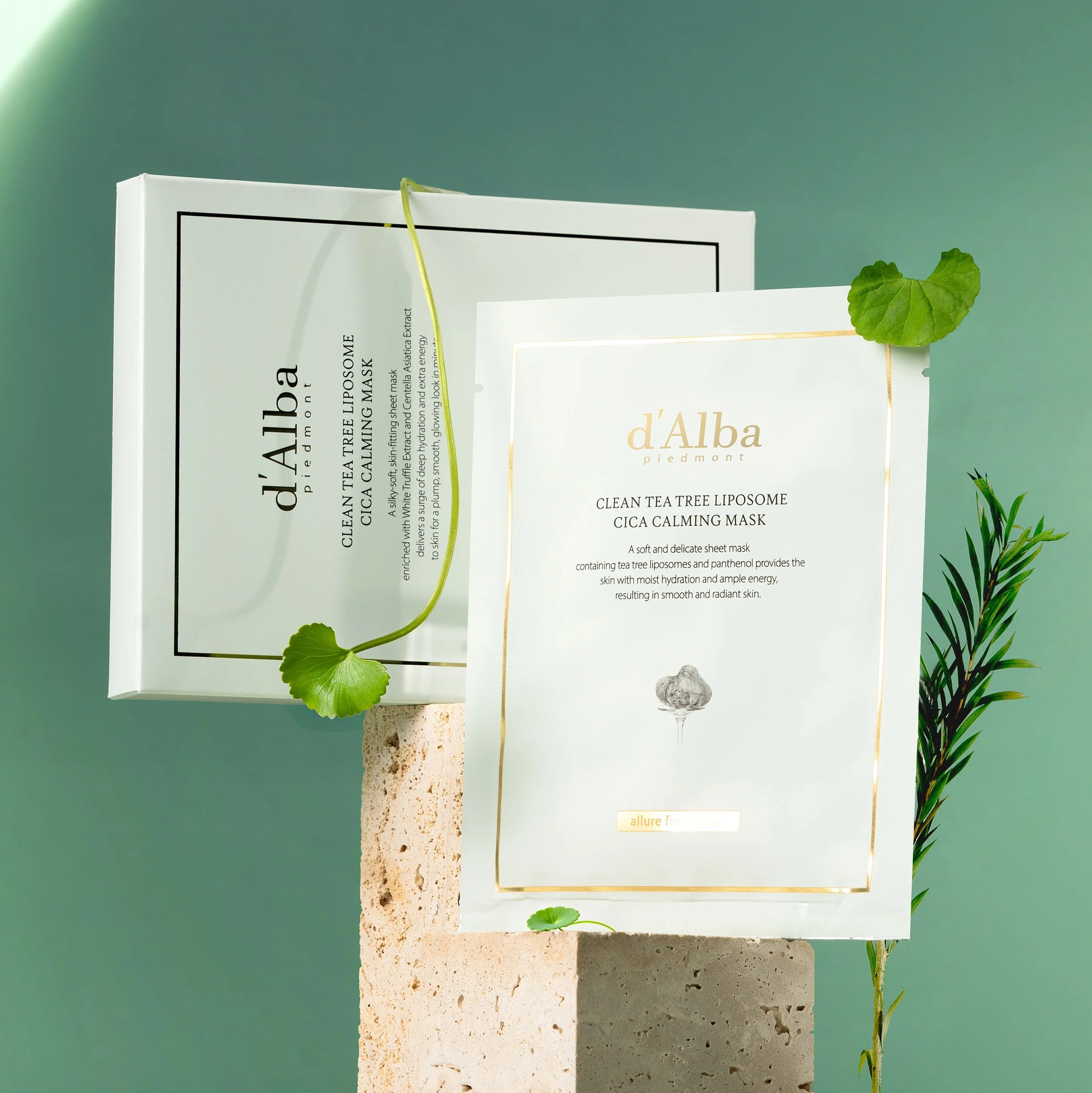 D'ALBA Clean Tea Tree Lipsome Cica Calming Mask (5 Sheets)