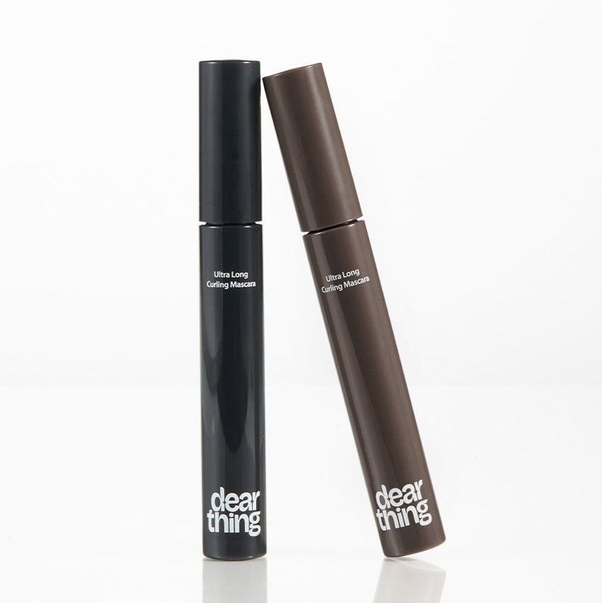 MILK TOUCH Dear Thing Ultra Long Curling Mascara 7g, packshots sur fond blanc, marque dear thing, deux tubes mascara.