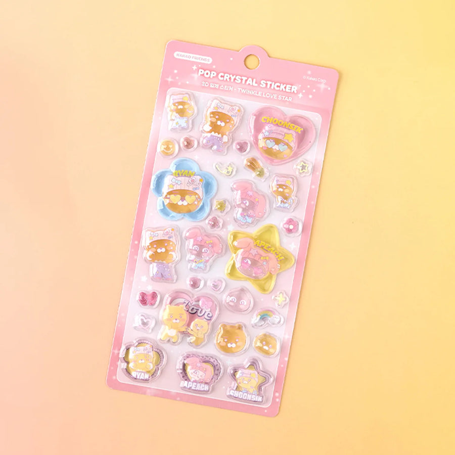 3D Stickers 3D Bombom Twinkle Love Star Chunsik - Kakao Friends