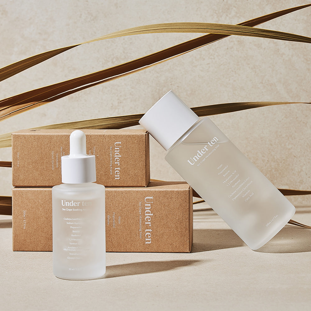 UNDER TEN : la marque K-beauty minimaliste au raisin de mer - Ma Petite Corée