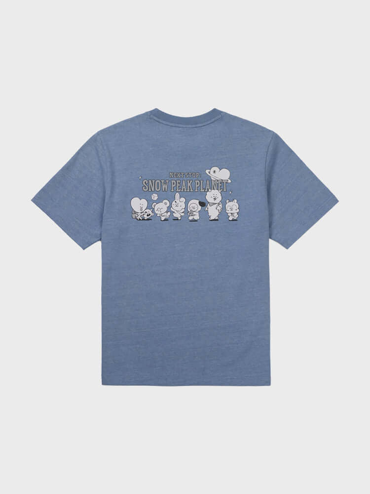 BT21 SNOW PEAK GRAPHIC SHORT SLEEVE T-SHIRT (BLUE)