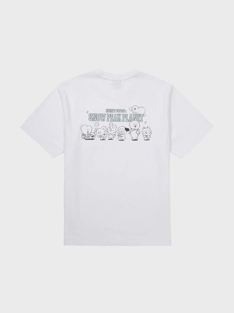 BT21 SNOW PEAK GRAPHIC SHORT SLEEVE T-SHIRT (WHITE)