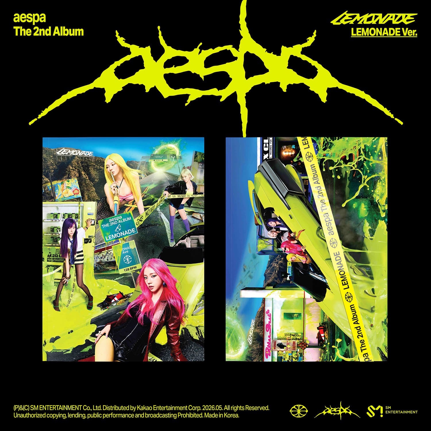aespa - 2nd Full Album [LEMONADE] (LEMONADE Ver.) (Random 1 of 2) - Album Kpop Ma Petite Corée