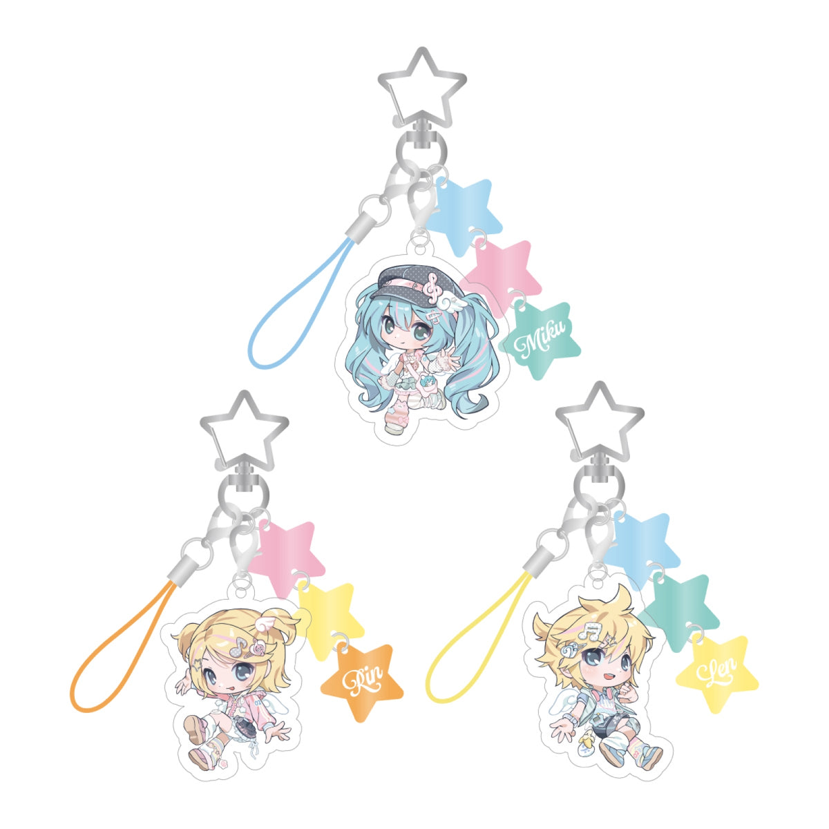 MIKU & RIN & LEN MIKU & RIN & LEN - Acrylic Keyring - Official MD
