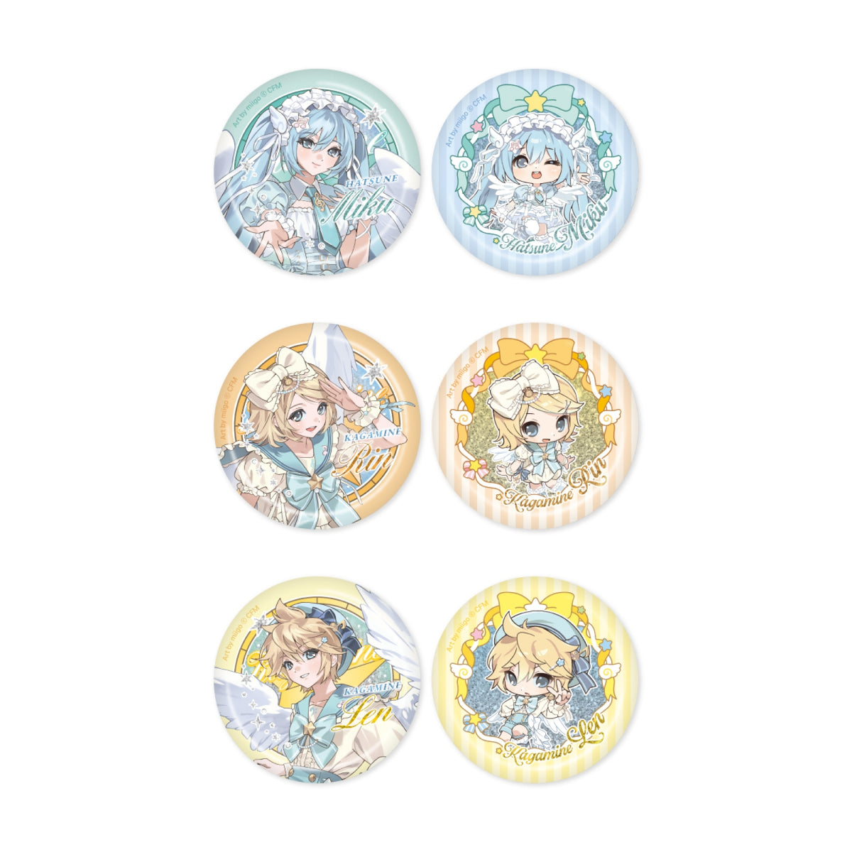 MIKU, RIN & LEN MIKU & RIN & LEN - Set de Badges Can 16 pcs - Type B - MD Officiel