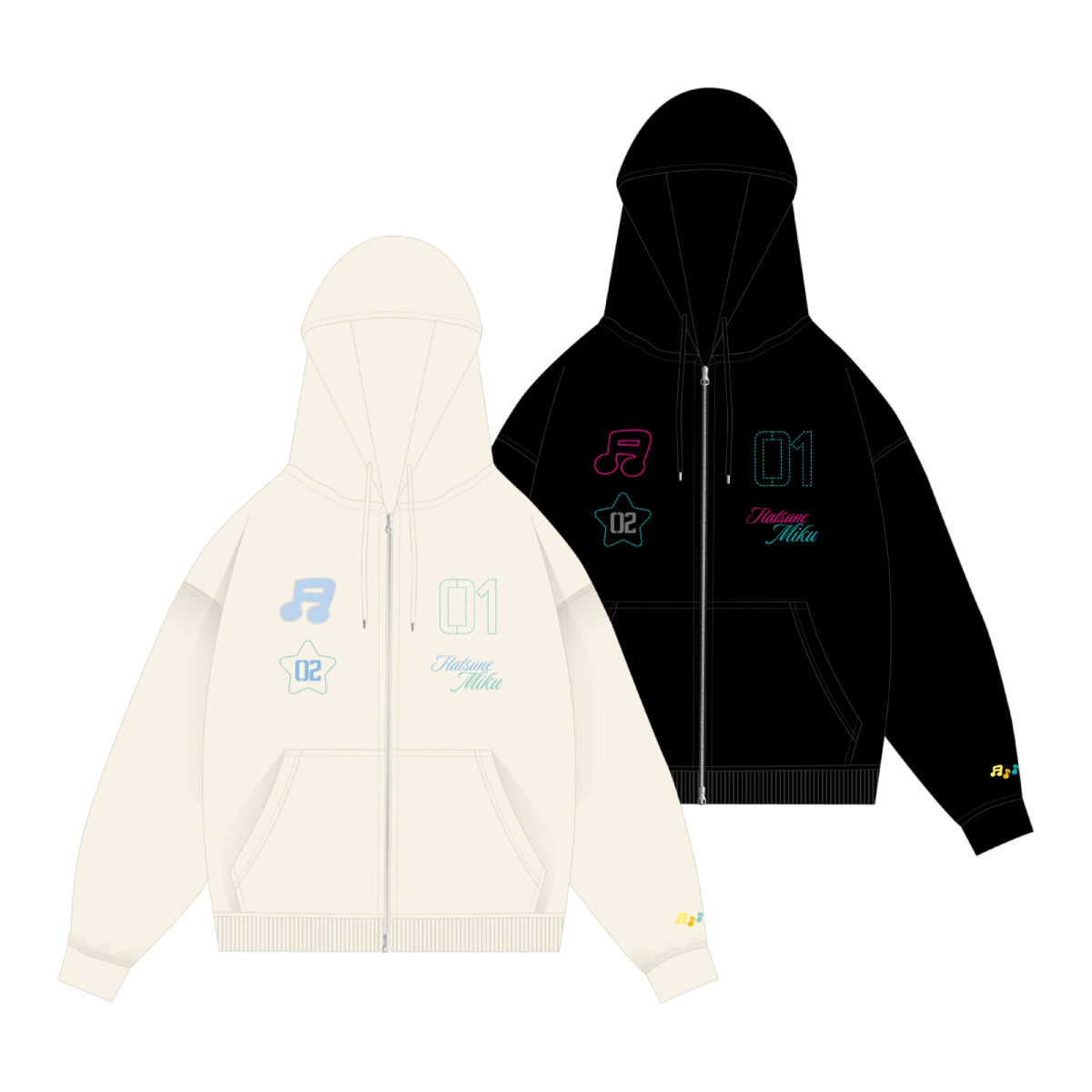 MIKU & RIN & LEN MIKU & RIN & LEN - Hoodie Zip-Up - Official Pop-Up Store MD
