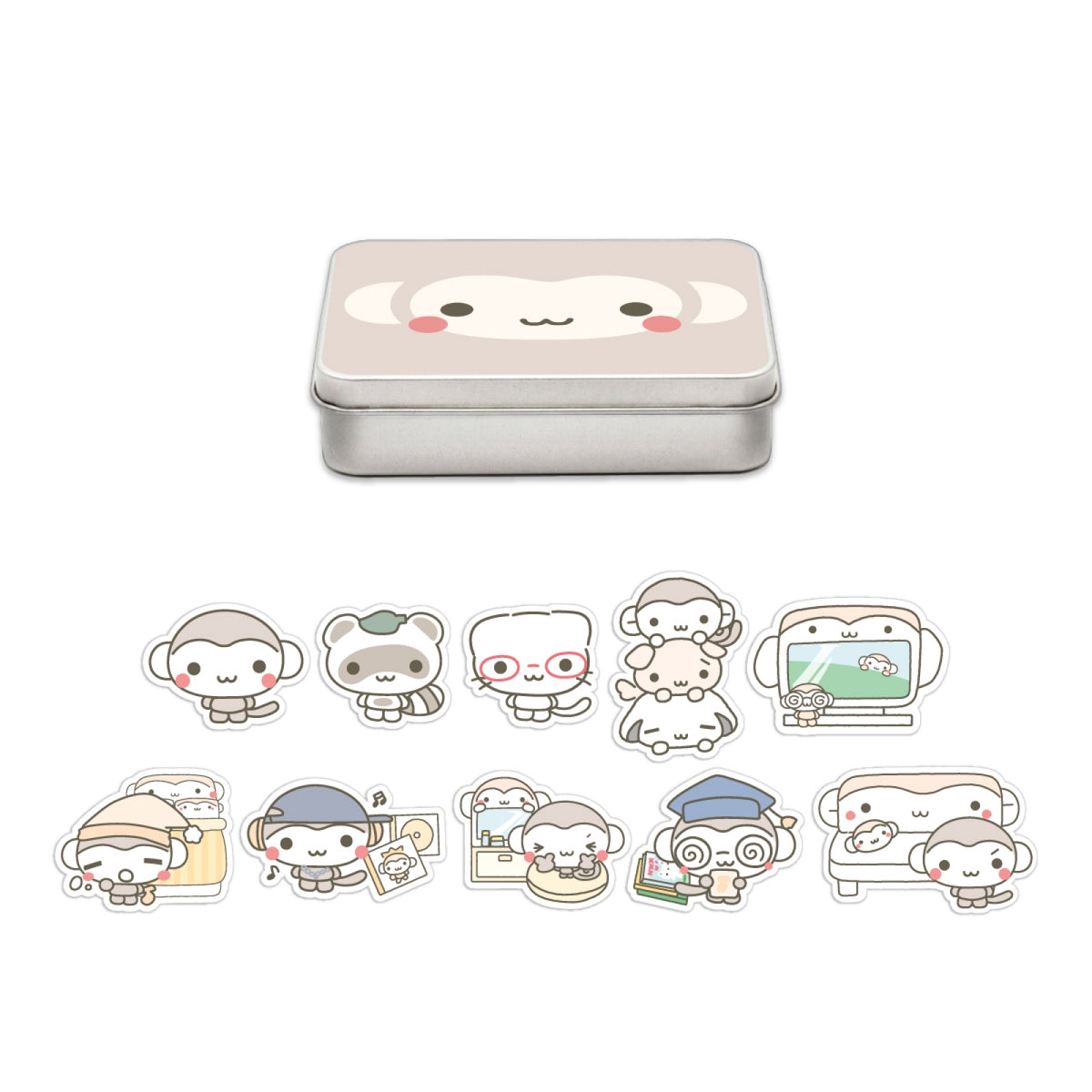 HINAKUU HINAKUU - 14 Tin Case & Sticker Set - Cozy House Pop-up - MD Officiel