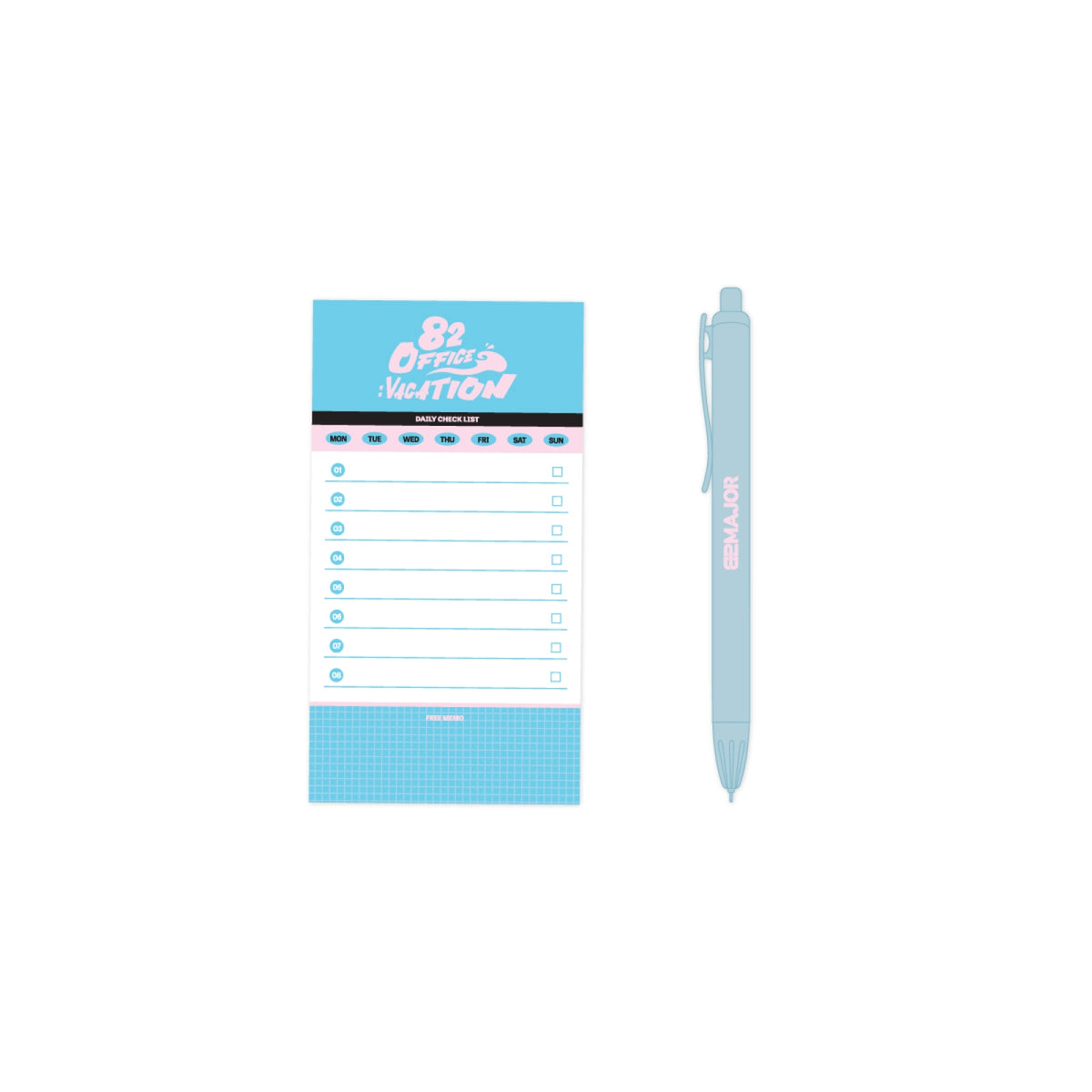 82MAJOR 82MAJOR - Memo Pad Set - 82 Office : Vacation - Official MD