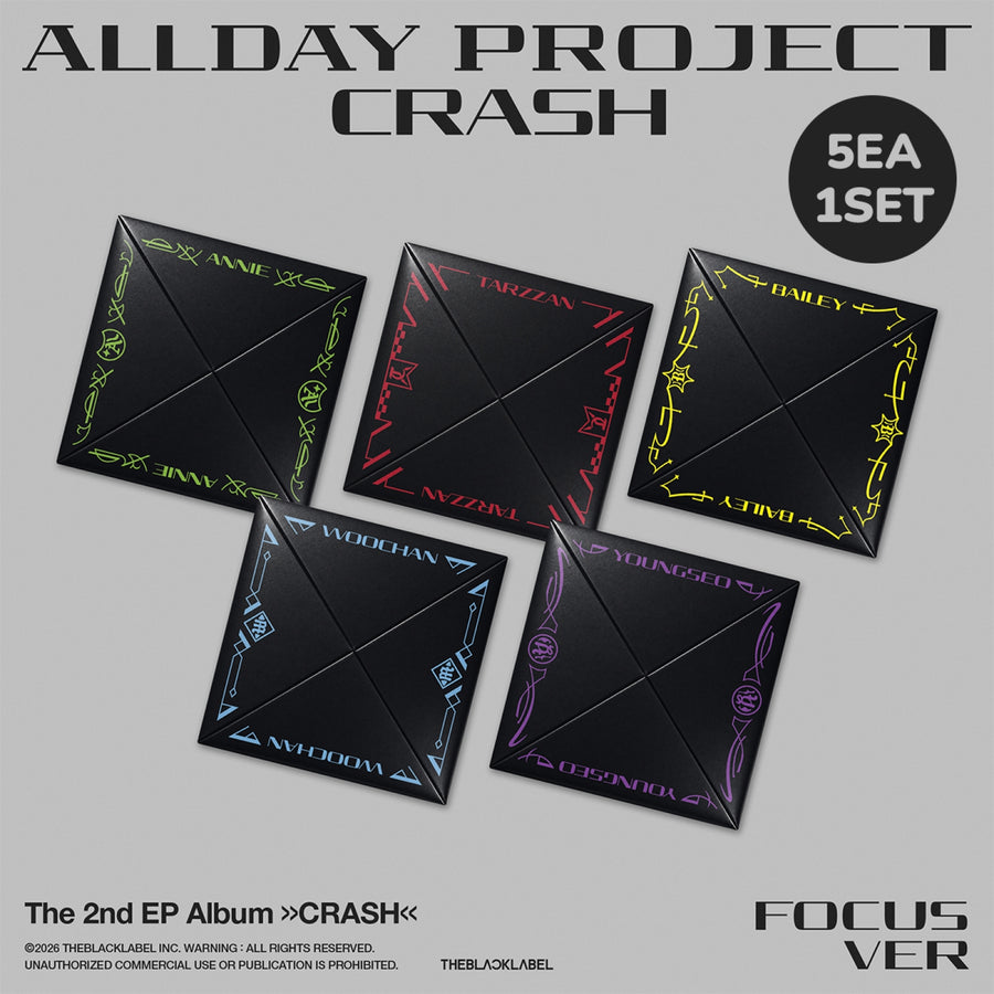 AllDay Project - CRASH - FOCUS Ver. - EP Album (Set de 5 Albums)