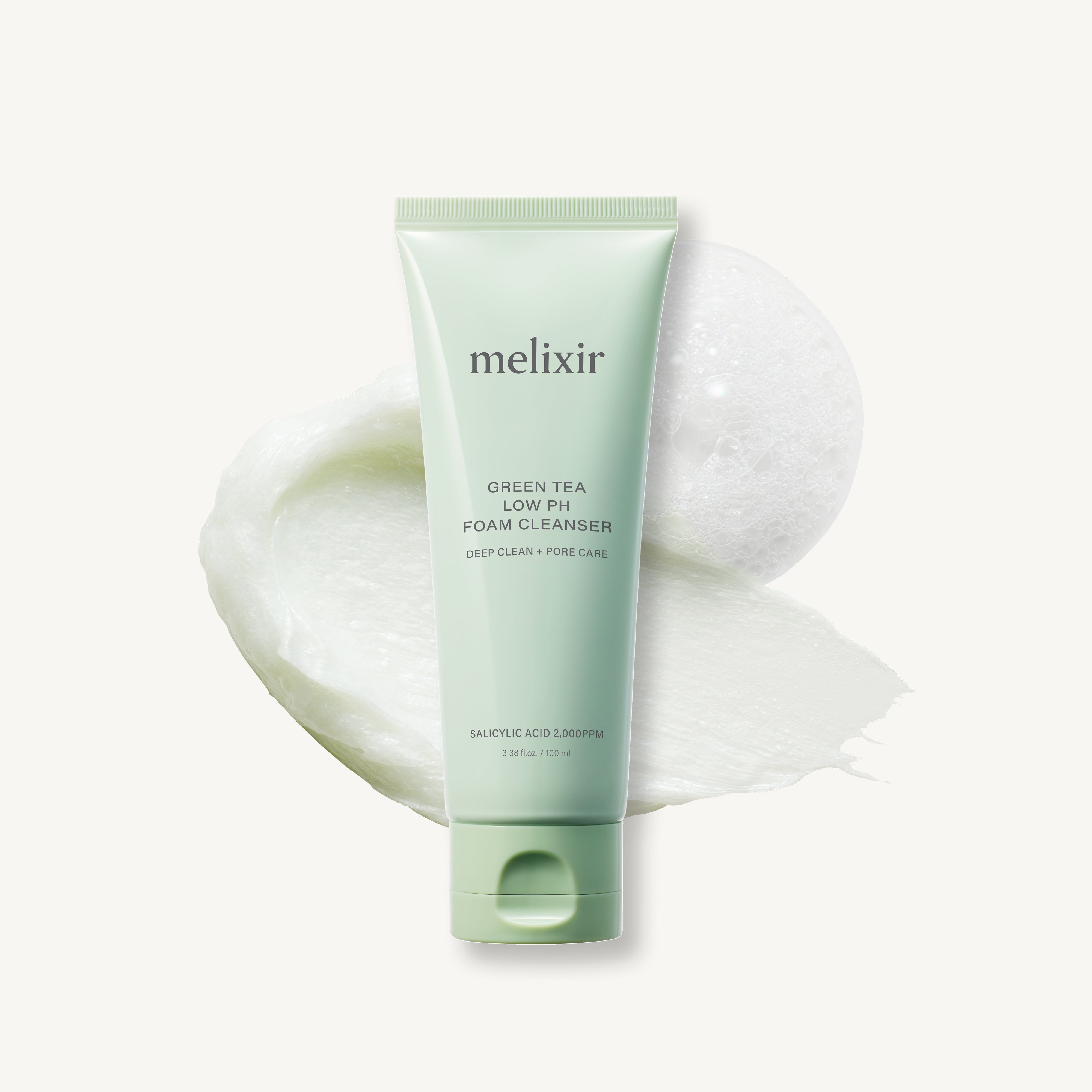 MELIXIR Green Tea pH Balanced Foam Cleanser 100ml Duo