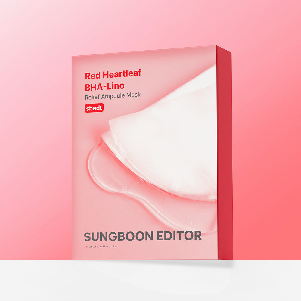 SUNGBOON EDITOR Red Houttuynia BHA Masque en tissu 10 pièces