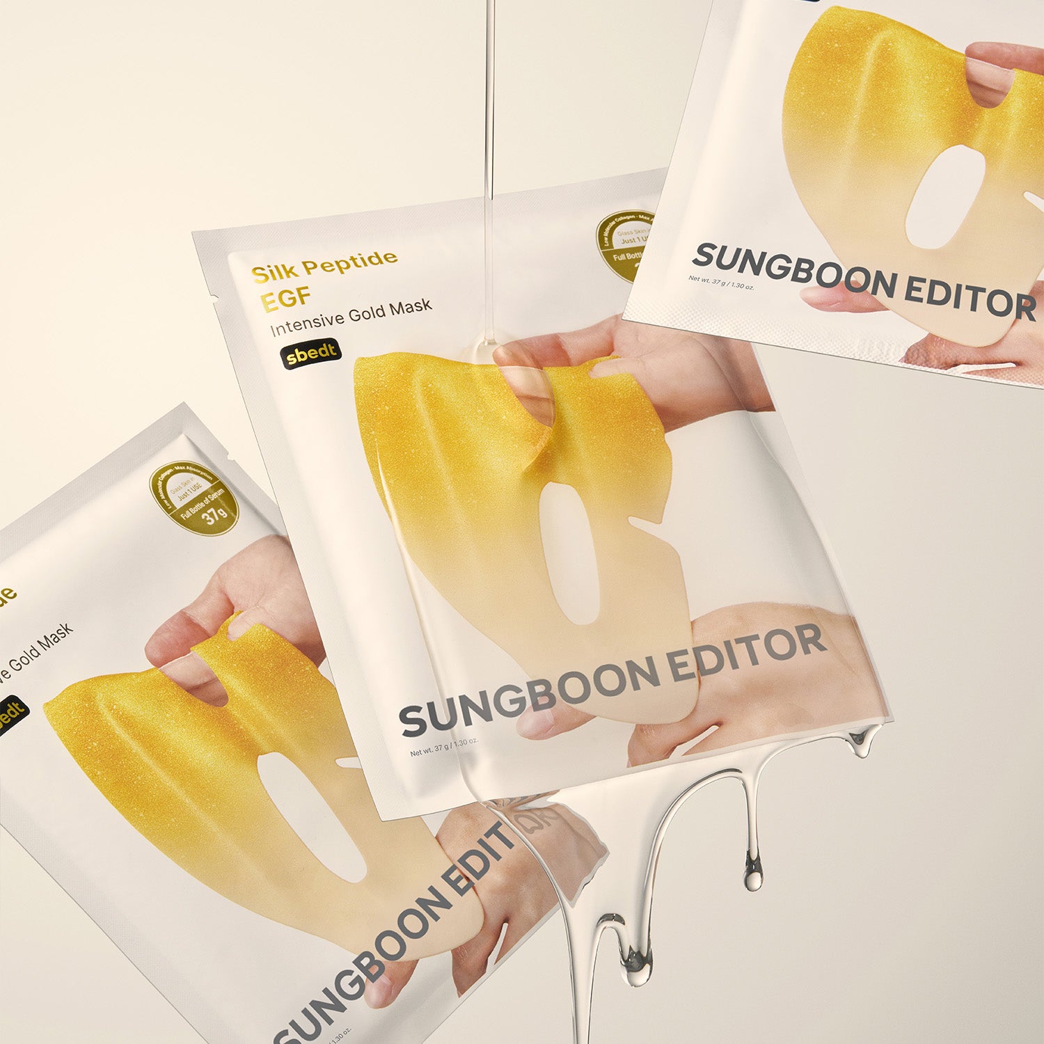 SUNGBOON EDITOR Silk Peptide Lifting Masque en tissu 4 pièces