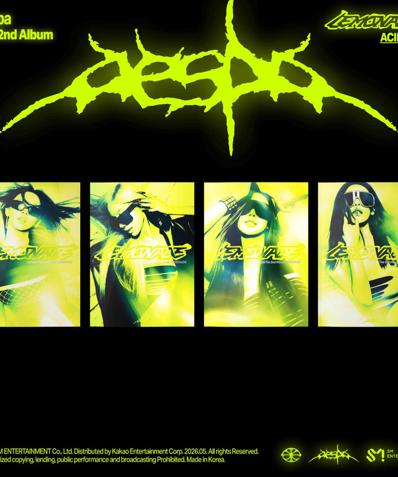 aespa - 2nd Full Album [LEMONADE] (ACID Ver.) (Set of 4) - Album Kpop Ma Petite Corée