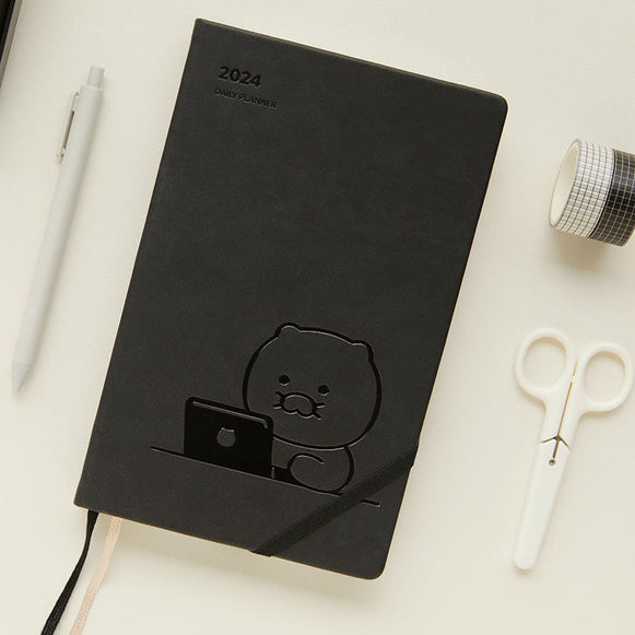 KAKAO FRIENDS 2024 Black Daily Diary en stock sur Ma Petite Corée