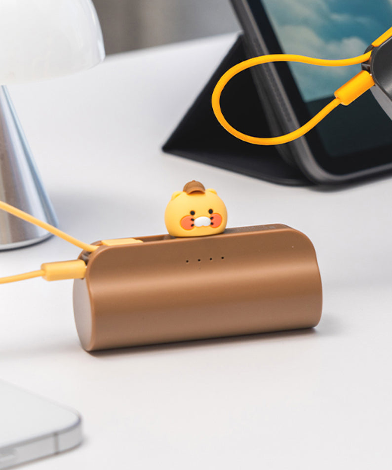KAKAO FRIENDS - Casquette Batterie Externe Chunsik Marron