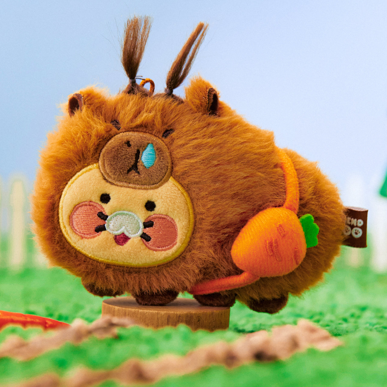 KAKAO FRIENDS - FRIENDZOO Porte-cles Peluche Chunsik