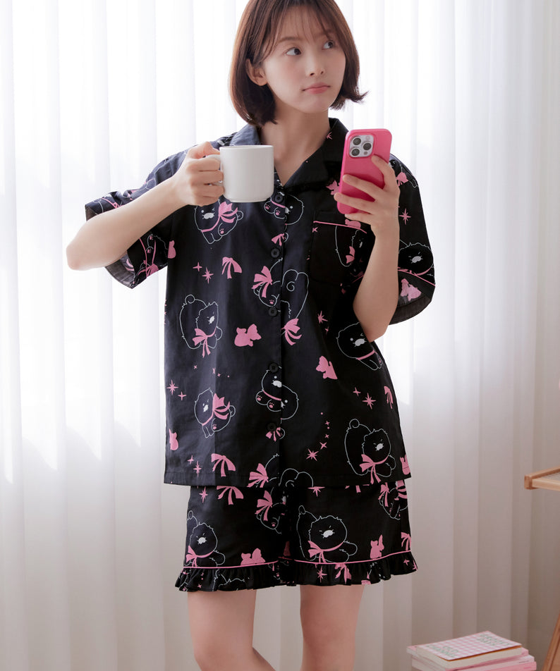 KAKAO FRIENDS - Noir Lovely Femme Pyjama Chunsik