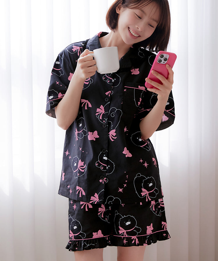 KAKAO FRIENDS - Noir Lovely Femme Pyjama Chunsik - Detail 5