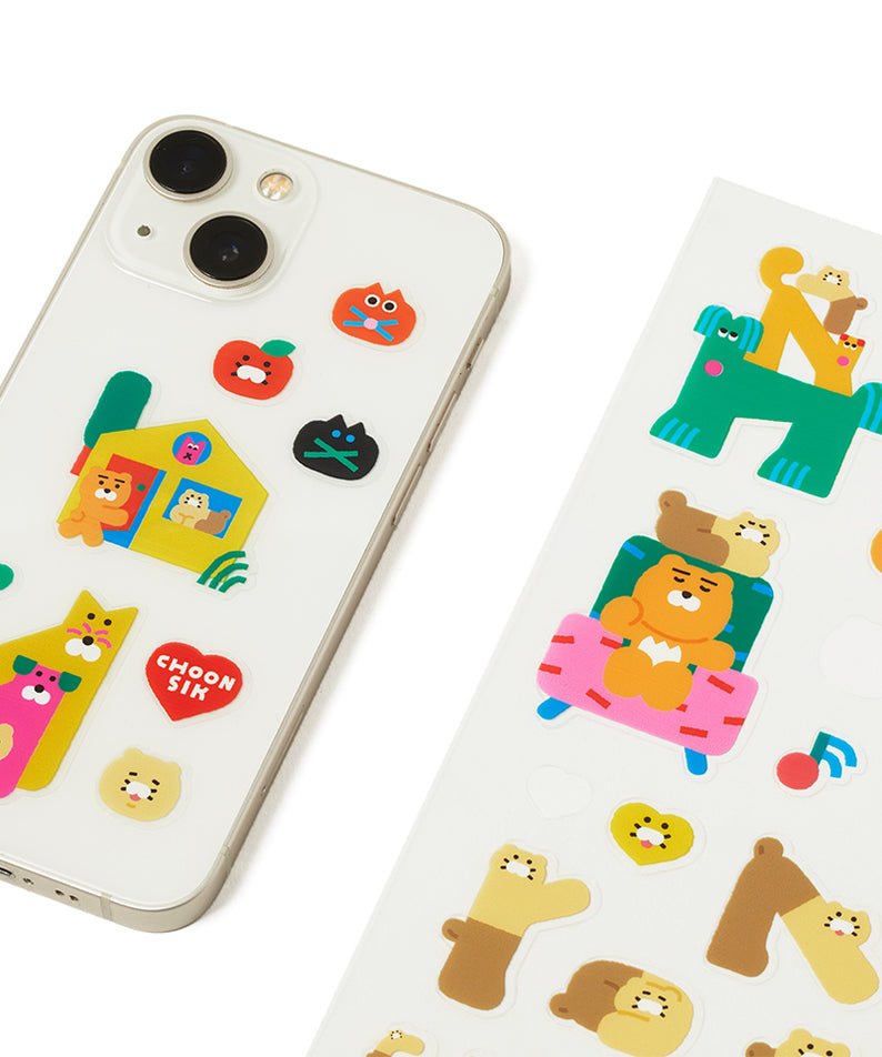 KAKAO FRIENDS - XFriends TransparentAutocollant Ryan&Chunsik - Detail 9