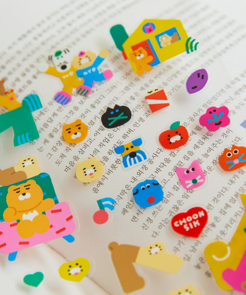 KAKAO FRIENDS - XFriends TransparentAutocollant Ryan&Chunsik