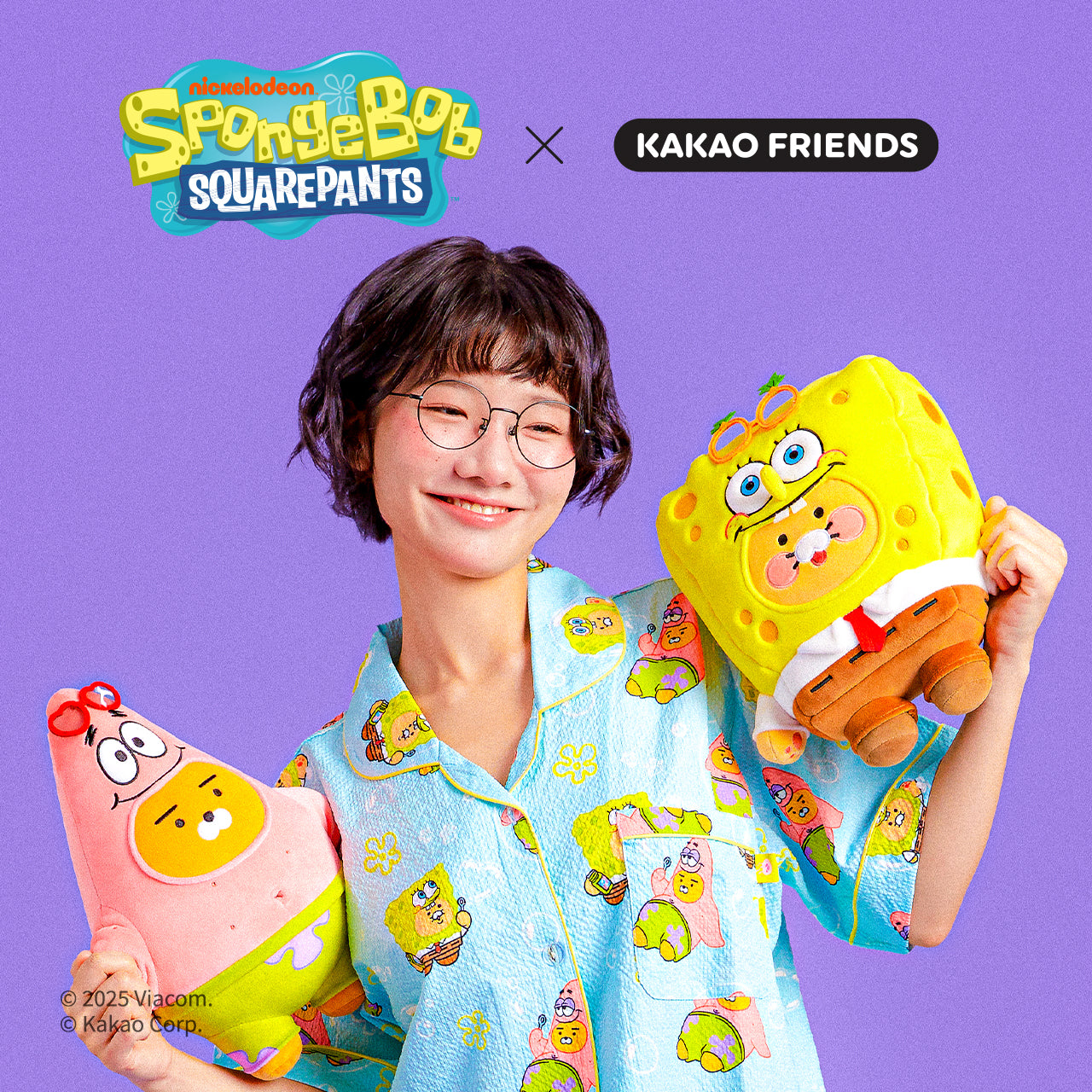 KAKAO FRIENDS - SpongeBobXFriends Pyjama Femme Ryan&Chunsik