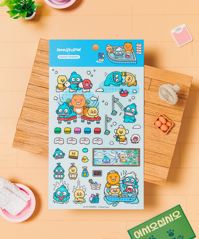 KAKAO FRIENDS - X Friends Transparent Autocollant Bleu Ryan&Chunsik - Detail 4