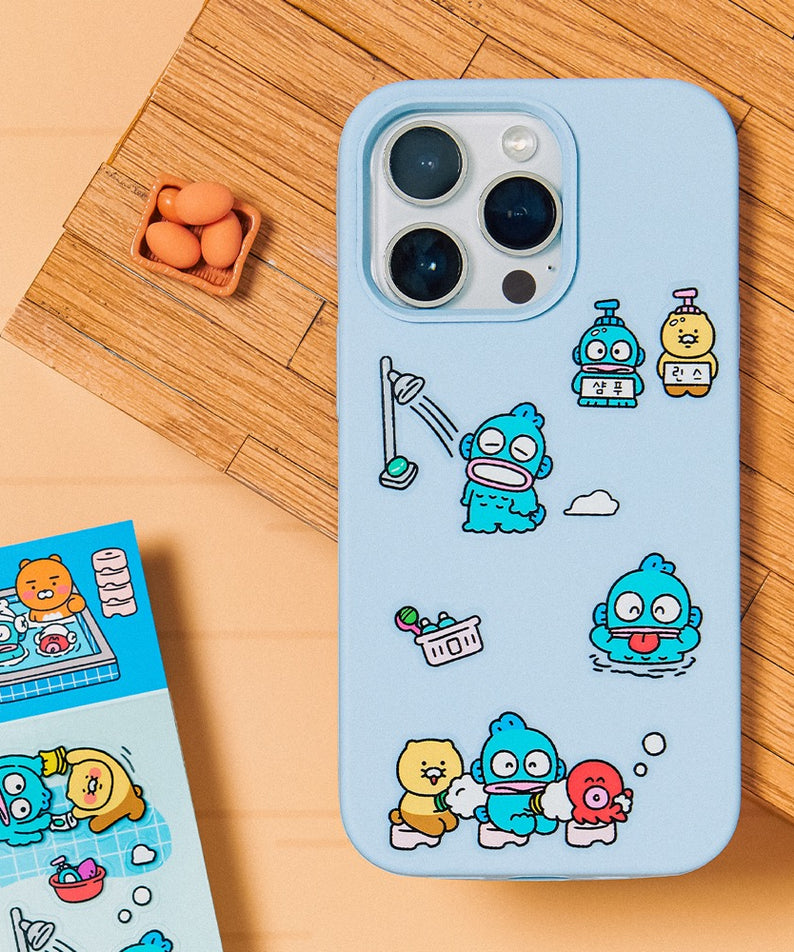 KAKAO FRIENDS - X Friends Transparent Autocollant Bleu Ryan&Chunsik