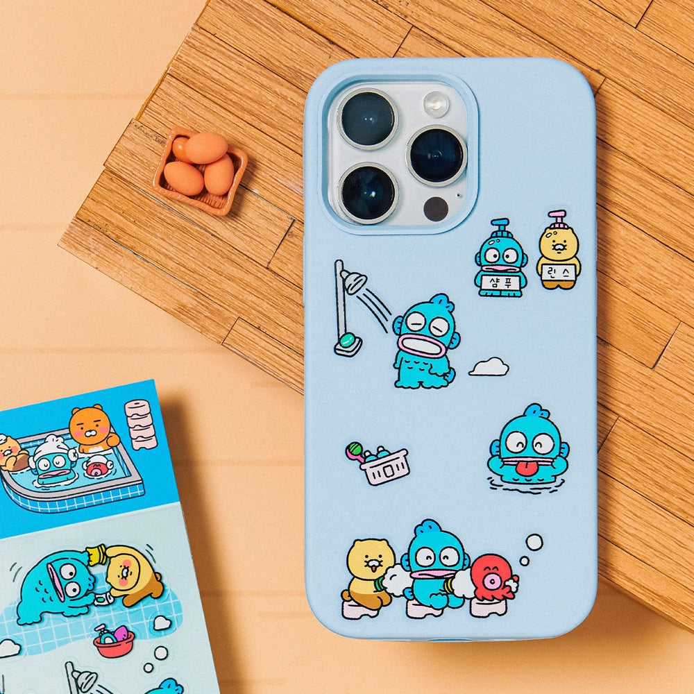 KAKAO FRIENDS - X Friends Transparent Autocollant Bleu Ryan&Chunsik