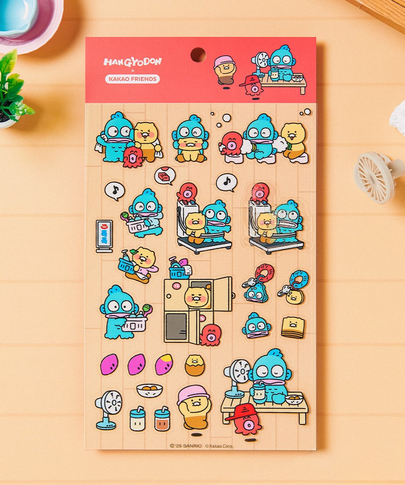 KAKAO FRIENDS - X Friends Transparent Autocollant Rouge Chunsik
