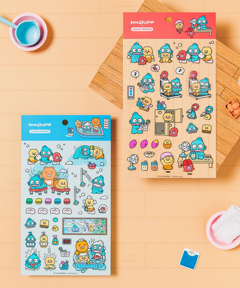 KAKAO FRIENDS - X Friends Transparent Autocollant Rouge Chunsik