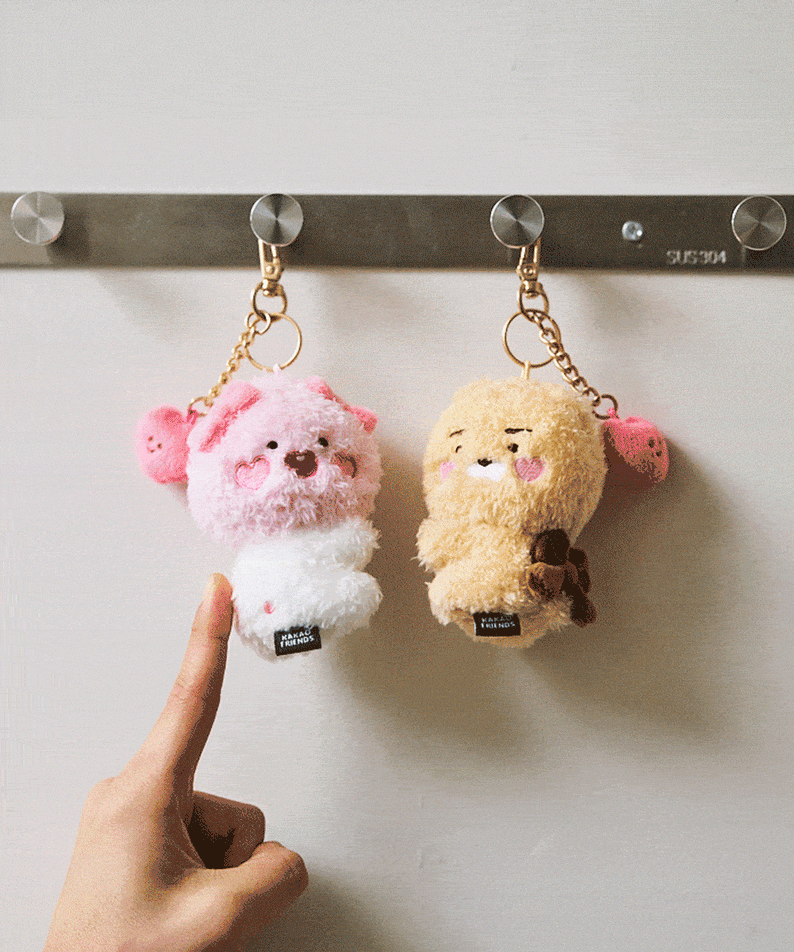Set Peluche Porte-cles Petit Ryan - Kakao Friends