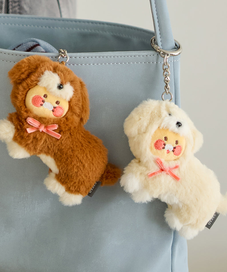 KAKAO FRIENDS - Marron Porte-cles Peluche Chunsik
